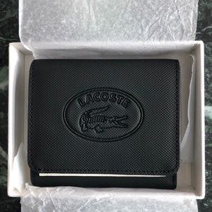 Lacoste Black Leather Wallet *NWOT*